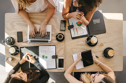 Group of women working together, a Business Photo by Jacob Lund
