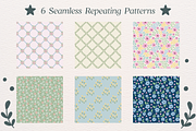 The Floral Mix 01- Seamless Patterns, a Pattern Graphic by Arts And Aura (Thumbnail 3 of 12)