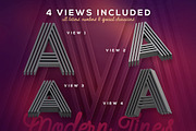 Modern Lines 3D Lerttering, a Graphic by TVartworks (Thumbnail 3 of 12)