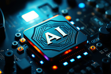 Artificial intelligence chip with de, a Technology Photo by Perpis