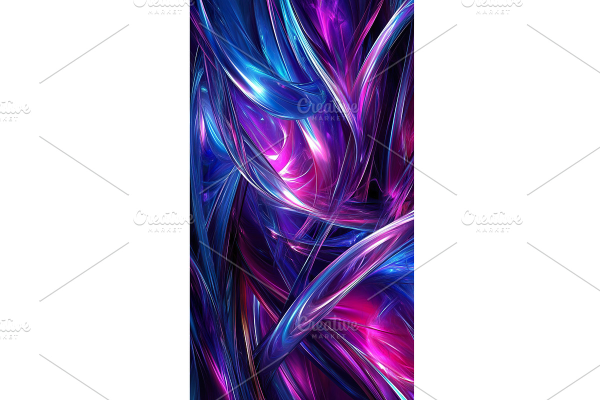 Vibrant abstract swirling blue and, an Illustration by Lermont51
