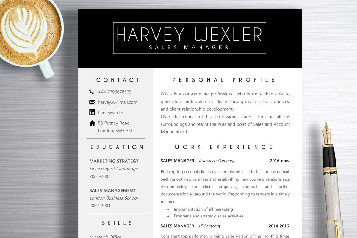 Resume Template | Harvey, a Resume Template by ResumeWorkshop (Photo 1 of 5)