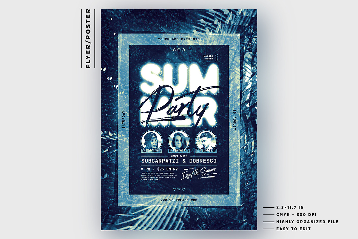 Summer Party Flyer / Poster, a Flyer Template by Mariux (Photo 2 of 3)