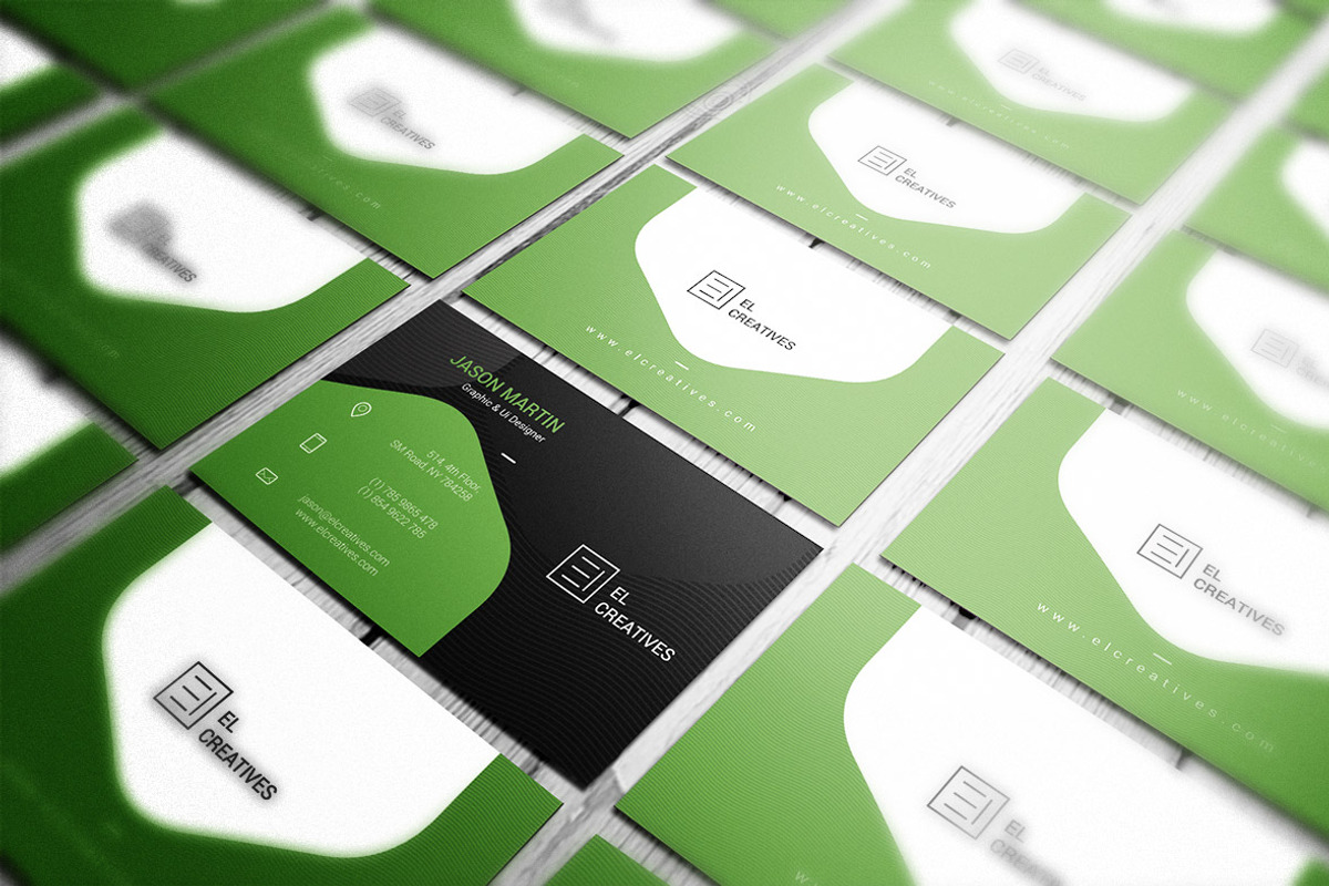 Creative Green Business Card, a Business Card Template by bouncy (Photo 3 of 3)