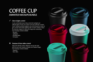 Coffee Cup Animated Mockups Bundle