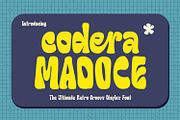 Codera Madoce Retro Groovy Display, a Sans Serif Font by Maulana Creative (Thumbnail 1 of 7)