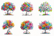 watercolor happy spring tree clipar, an Illustration by Designworld (Thumbnail 3 of 8)