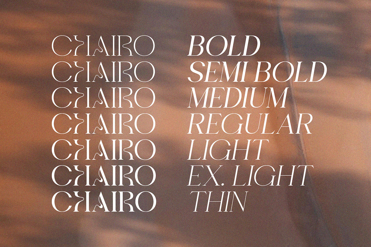 Chairo | Editorial Serif Font Family, a Serif Font by Typoraith Co (Photo 2 of 10)