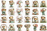 Whimsical Spring Teddy Bear Clipart, an Illustration by Craft Nest (Thumbnail 6 of 11)
