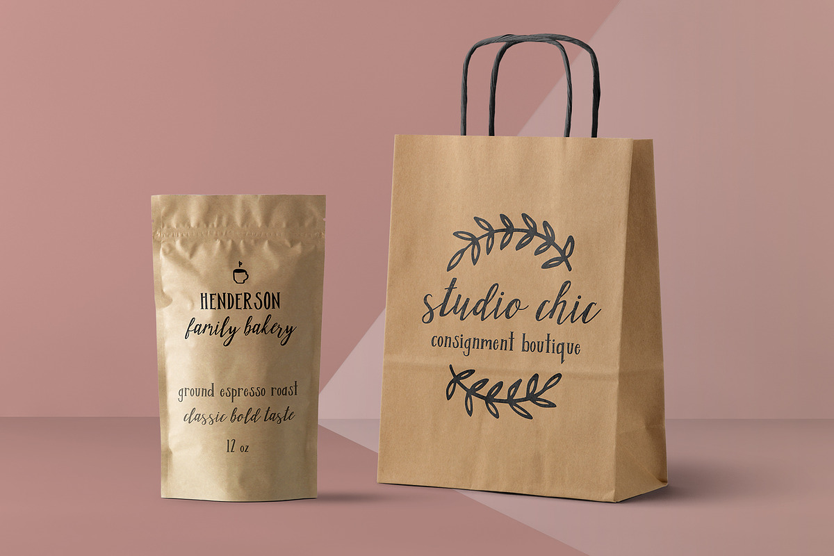 Creme Brulee Font Duo and Logo Kit preview 6