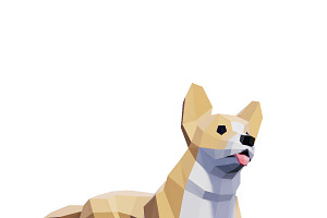 Low Poly Corgi Dog