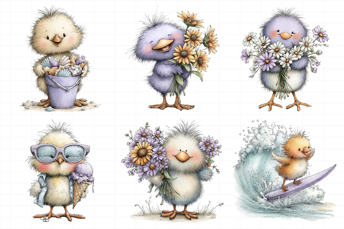 Summer Funny Chick Clipart, an Illustration by Daily.Designs (Photo 8 of 8)