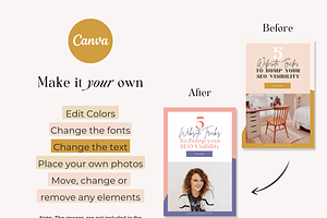 Pinterest Pin Templates Boho Canva