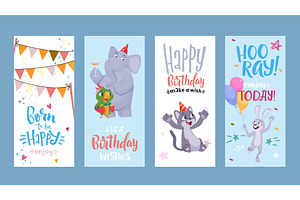 Birthday cards. print template cards, an Object Illustration by Onyx