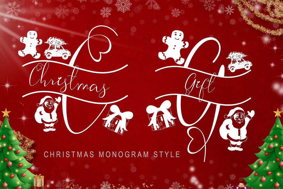 Special Christmas Monogram Bundle, a Script Font by Yoga Letter (Photo 5 of 5)
