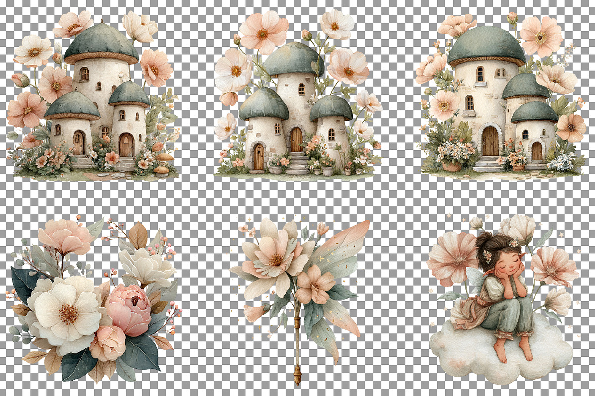 Magical Garden Fairies Clipart, an Illustration by Sublimation Artist (Photo 3 of 7)