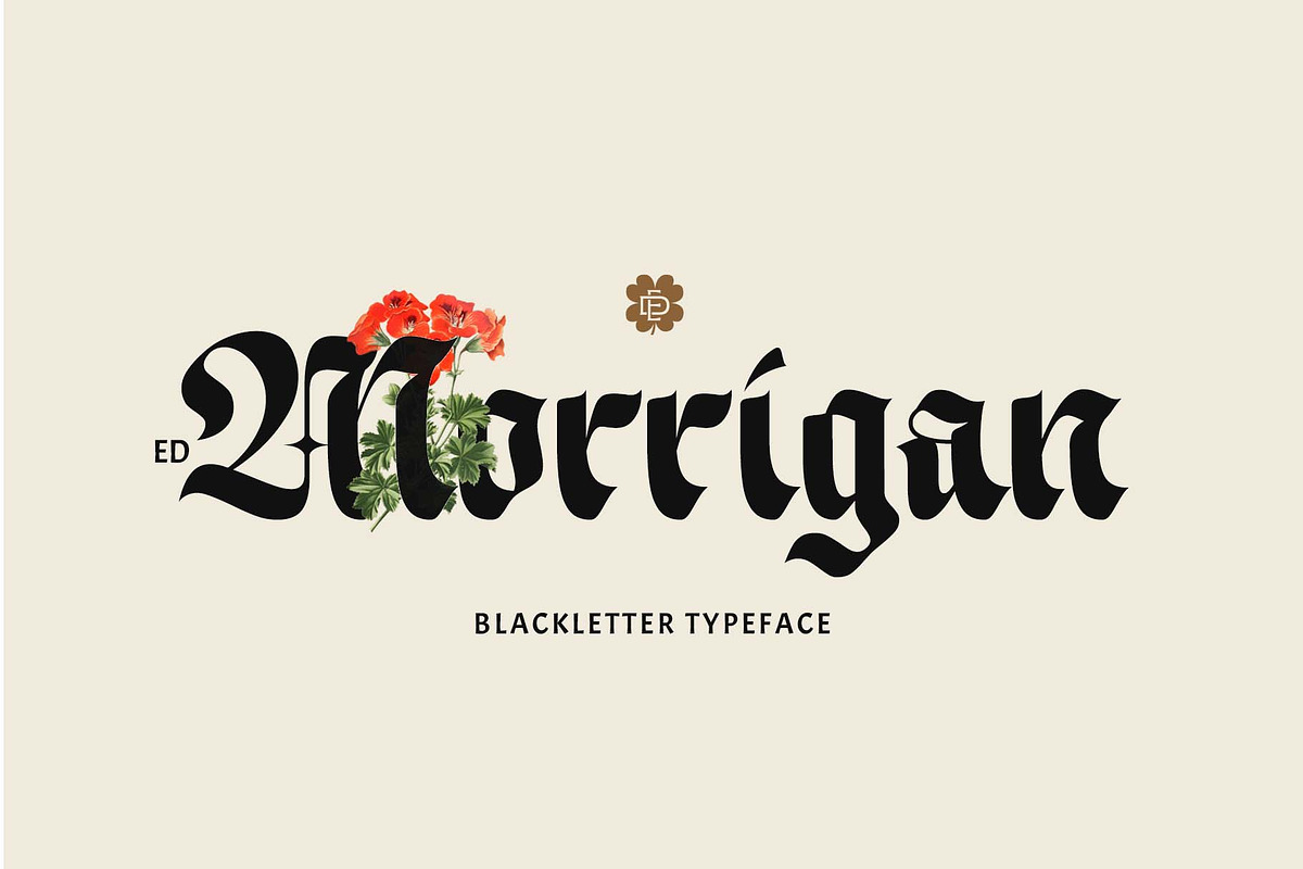 ED Morrigan Typeface, a Blackletter Font by Emyself Design (Photo 2 of 11)