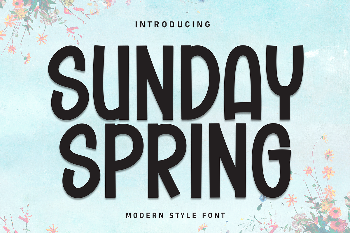 Sunday Spring | Script Font, a Script Font by Scratchones (Photo 1 of 8)