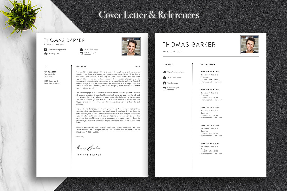 Minimal Resume Template Pack | Canva, a Resume Template by Lux Resume (Photo 4 of 9)