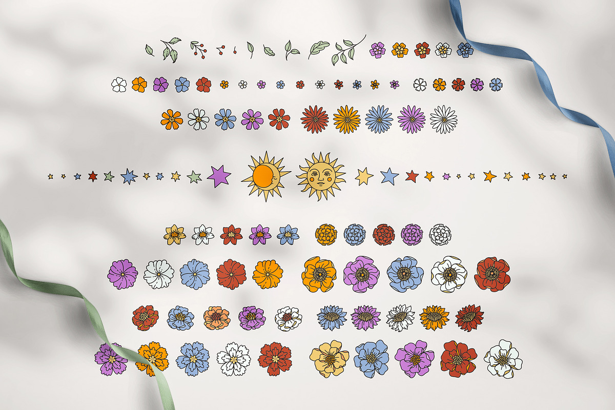 Groovy - Cliparts and Patterns, a Pattern Graphic by PatrushevaYana (Photo 4 of 14)