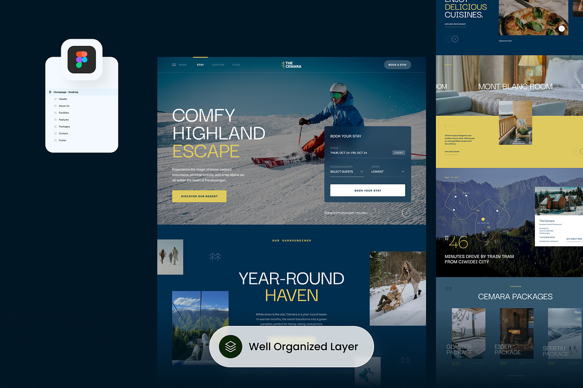 Hotel & Resort Figma Landing Page, a Landing Page Template by SLAB! Design (Photo 2 of 3)