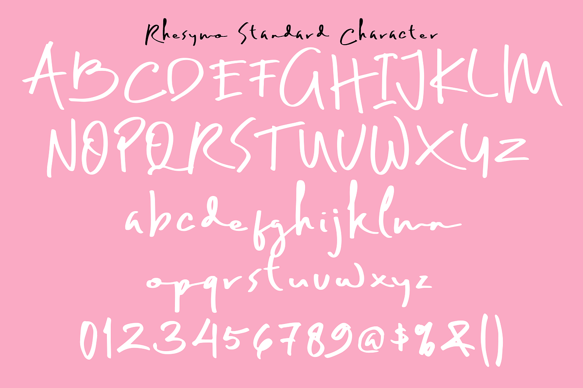 Rhesymo Brush Script, a Script Font by madeDeduk (Photo 3 of 8)