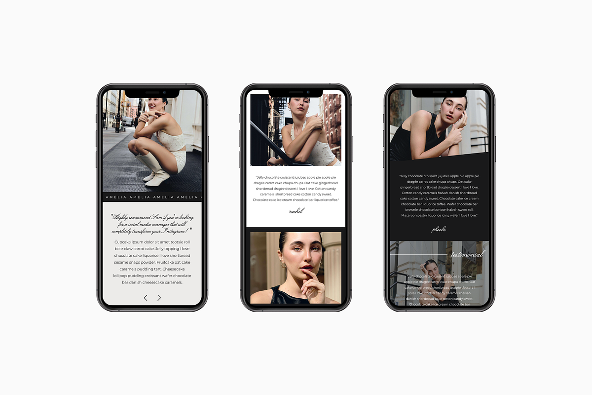 Showit Testimonial Add On Templates, a Landing Page Template by Blush Created (Photo 10 of 16)