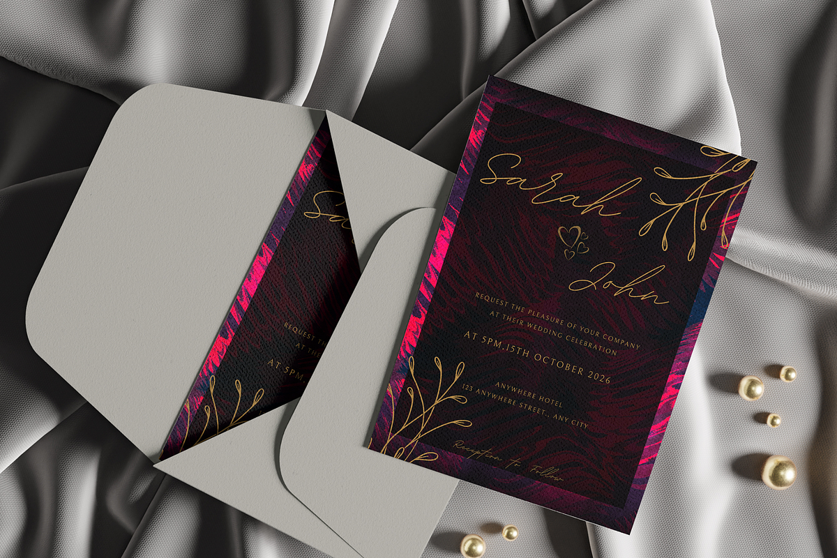 Elegant Burgundy Wedding Invitation, an Invitation Template by InvitingStorys (Photo 4 of 10)