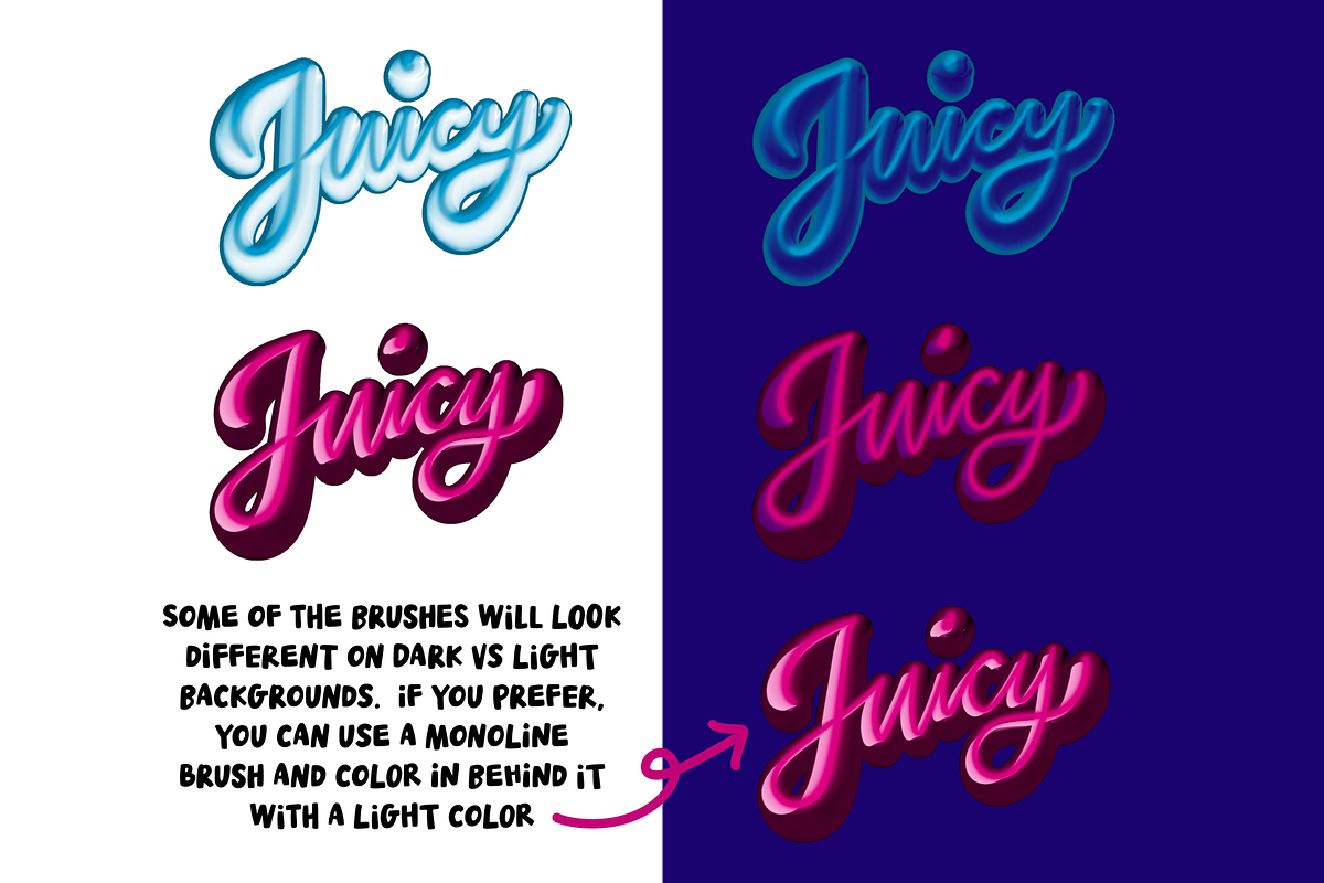 Procreate 3D Shiny Glossy Brush Set, a Brush Add-On by AlwaysBeColoring (Photo 7 of 11)