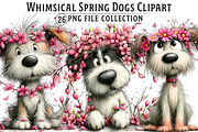 Whimsical Spring Dogs Clipart, an Illustration by Dream Creation (Thumbnail 1 of 6)