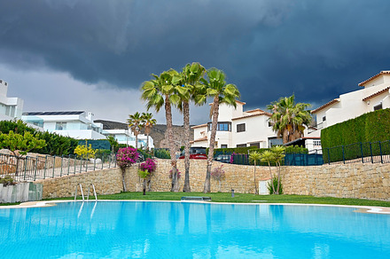 View of a pool in Sierra Cortina res
