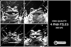 Frog Smiling Tongue Out Water Splash, a Background Graphic by LaseredNinja