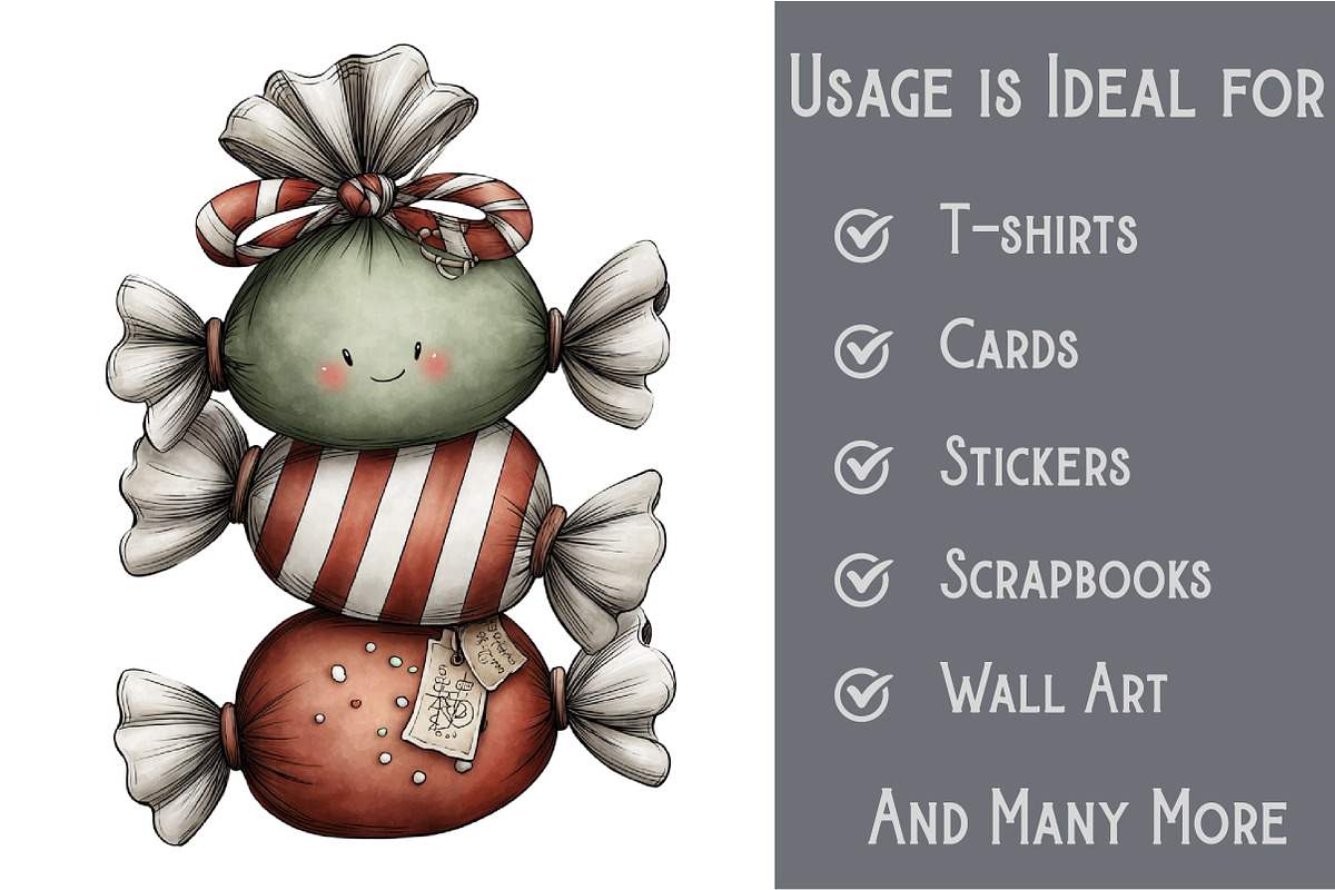 Whimsical Christmas Clipart, an Illustration by Pixels.Craft (Photo 3 of 6)