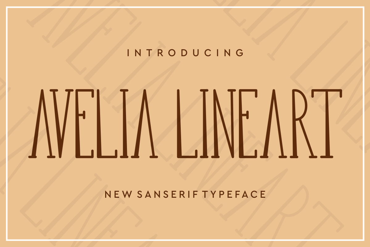 Avelia Lineart Font, a Sans Serif Font by brahamb_design (Photo 1 of 3)