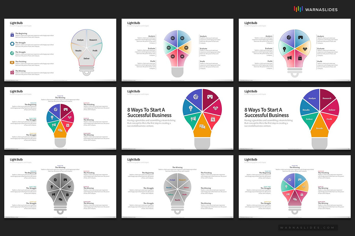 Light Bulb PowerPoint Templates, a Presentation Template by Warna Works (Photo 7 of 10)