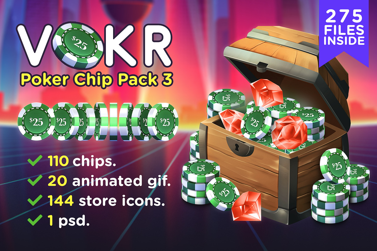 VOKR - Poker Chip Pack 3, a Templates & Theme by Weirdsgn Store (Photo 1 of 5)