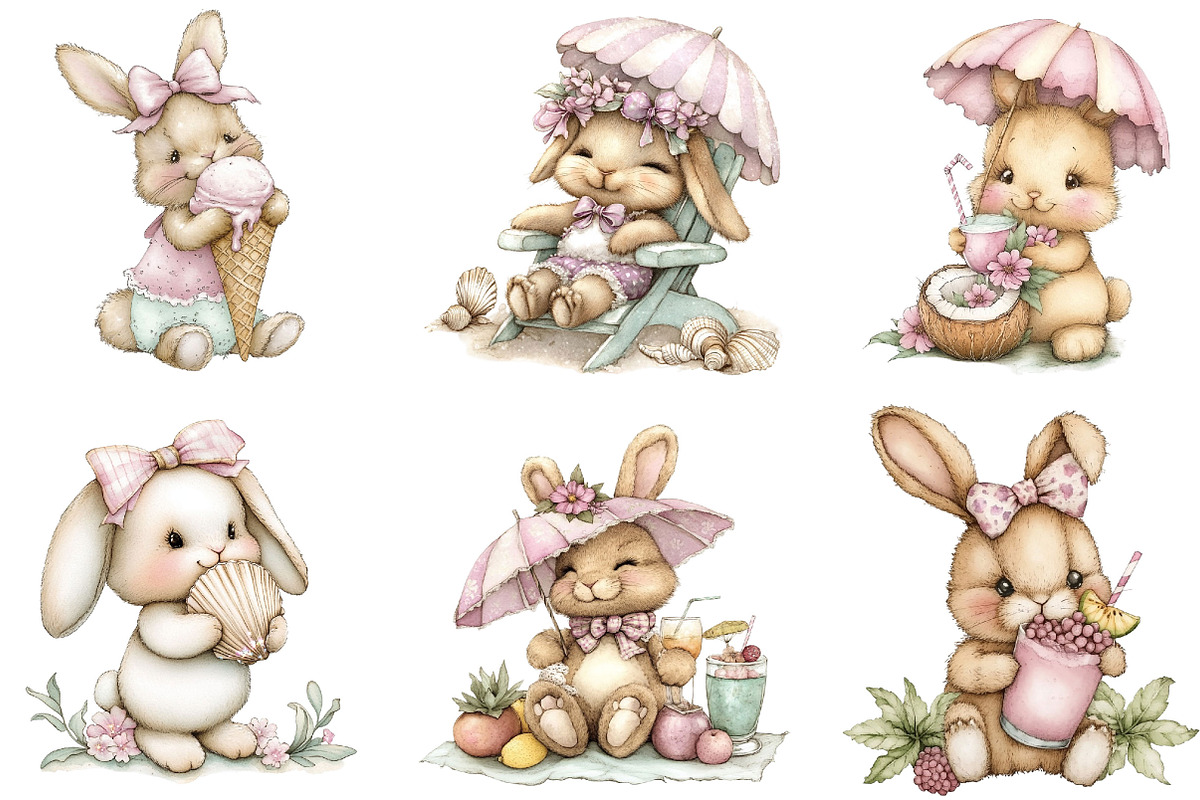 Whimsical Summer Bunny, an Illustration by Designking (Photo 5 of 5)