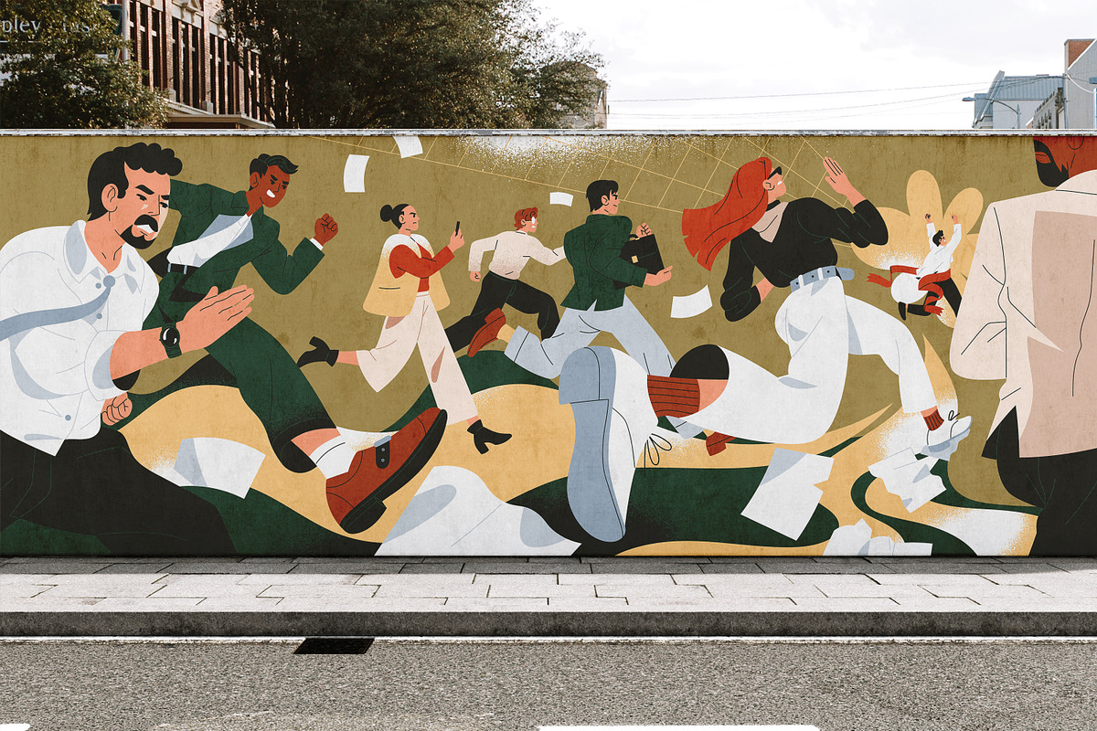 Concept of business race, a Work Illustration by PaperTrident (Photo 3 of 3)