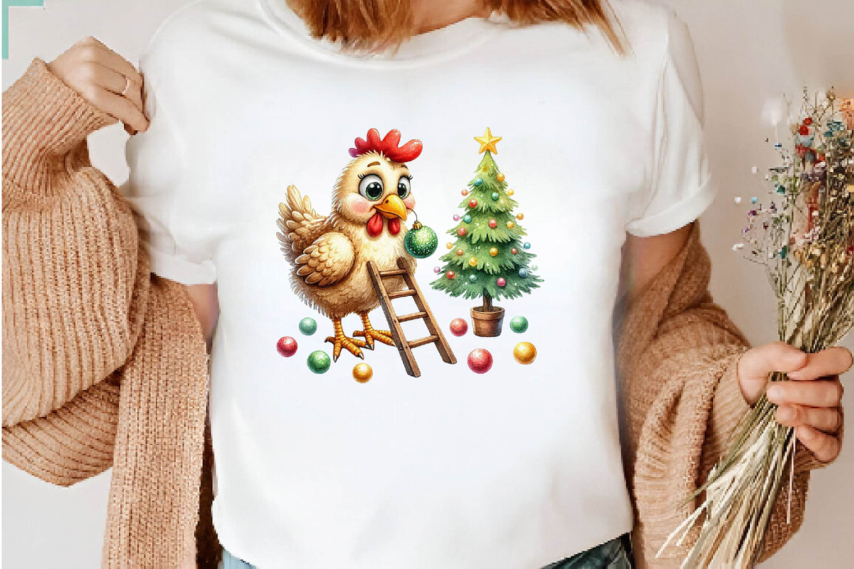 About Funny Christmas Chicken, a Seasonal Illustration by CreationArt (Photo 6 of 7)