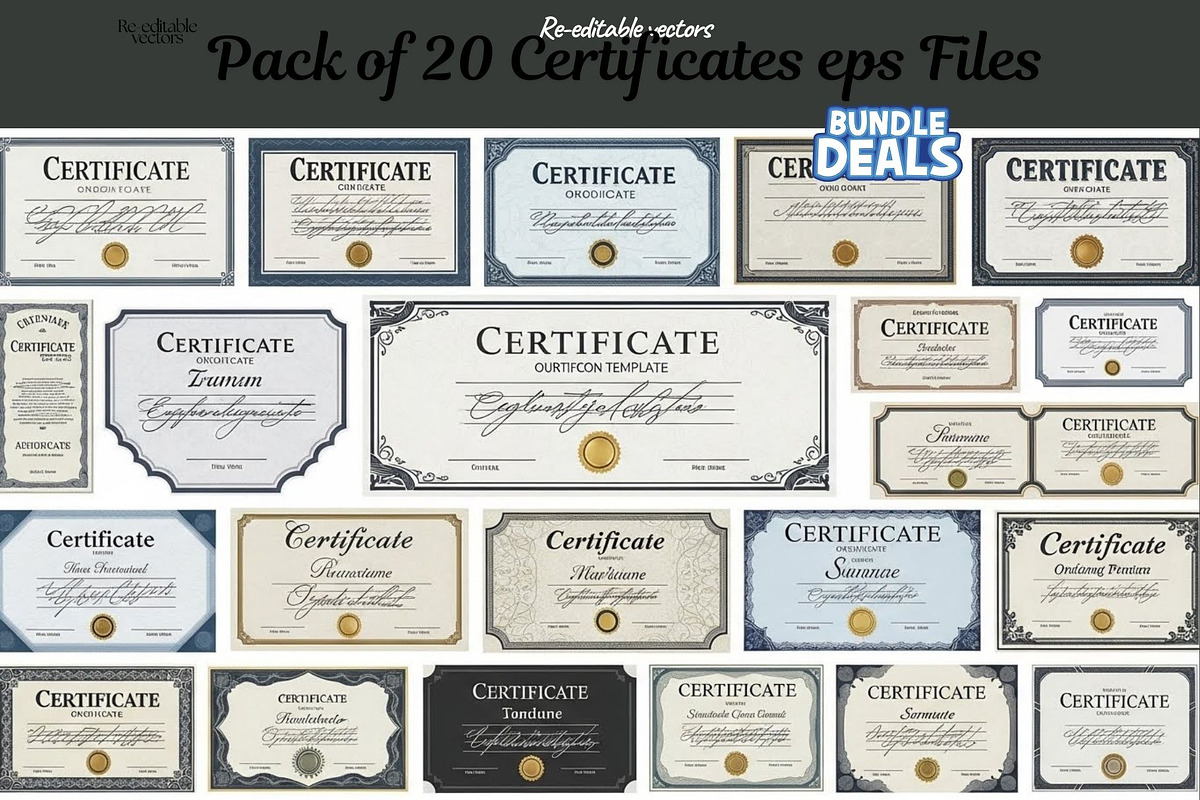 20 Creative editable Certificate, a Branding & Logo Template by Aban's World (Photo 10 of 16)