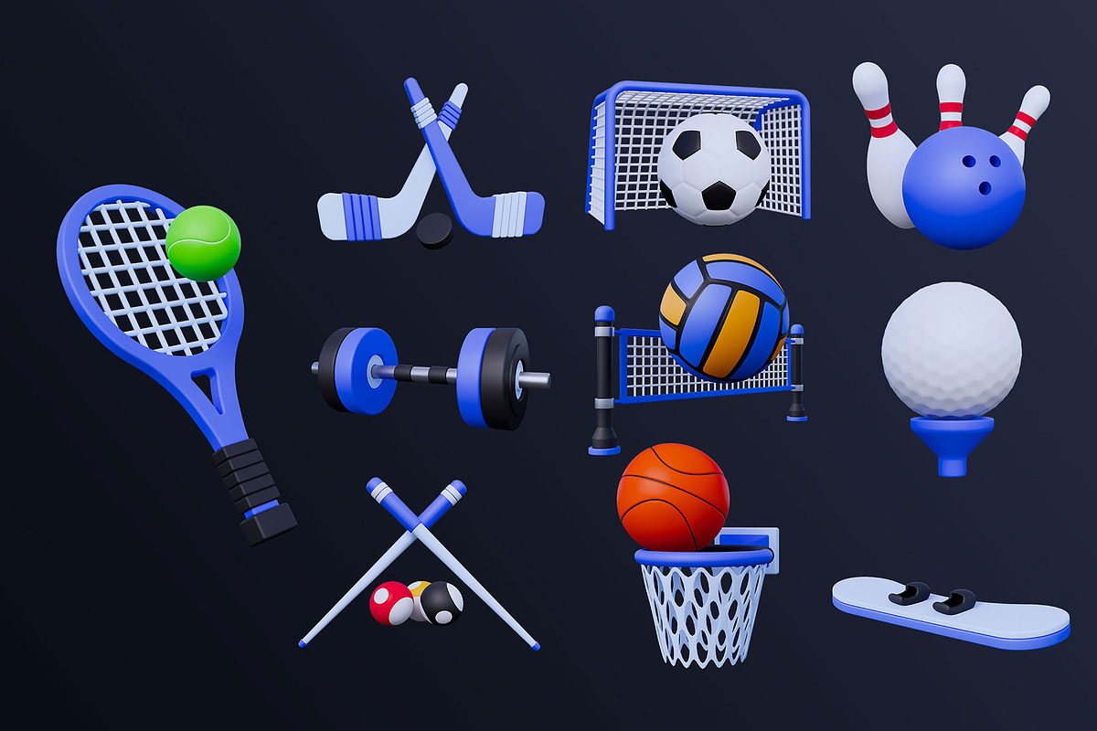 Sport and Game 3D Icon Pack #2, an Object 3D Model by deviapuspitasari2 (Photo 2 of 2)