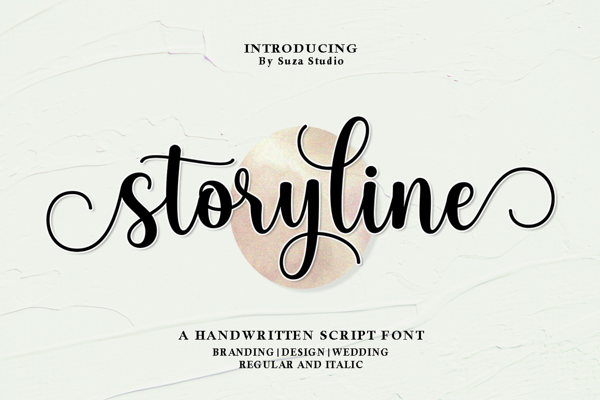 Storyline, a Script Font by Suza Studio (Photo 1 of 6)