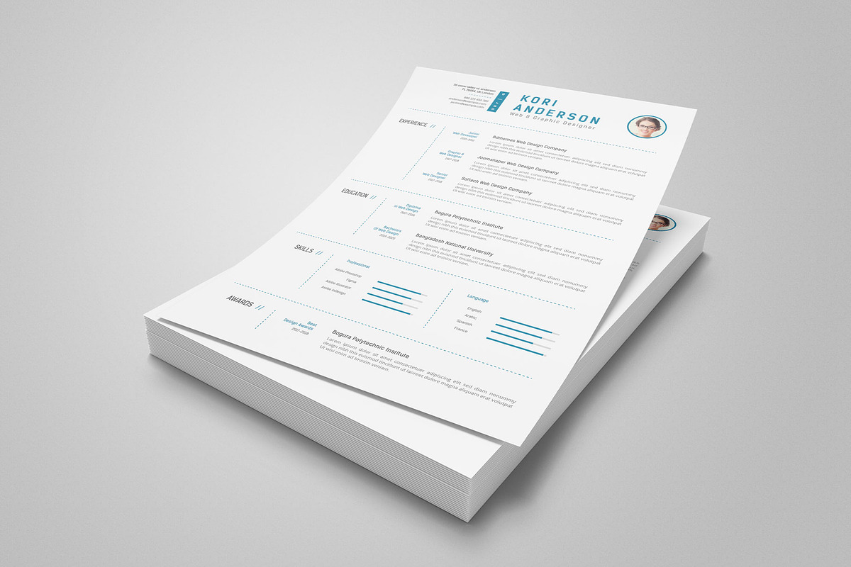Creative Resume / CV Template, a Resume Template by BdThemes (Photo 3 of 3)