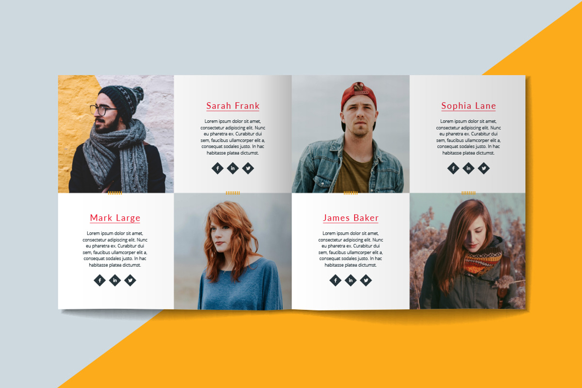 Square Portfolio Brochure Template, a Brochure Template by RWstudio (Photo 4 of 9)