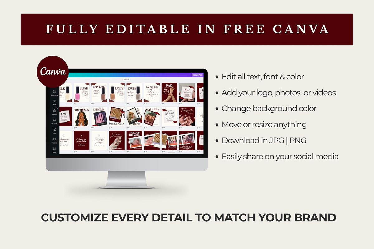 Nail Tech Instagram Carousels, a Social Media Template by Anna Design Studio (Photo 8 of 10)