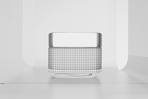 Cream Jar On Glass Mockup, a Packaging Mockup by Qaleb Studio