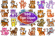 Tiger Clipart, an Animal Illustration by Forhadx5 (Thumbnail 1 of 14)