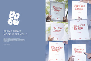 Frame Above Mockup Set Vol. 1, an Advertising Mockup by DOBE Studio