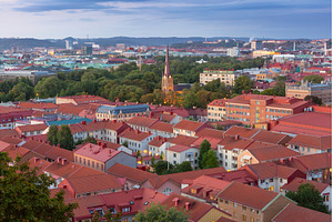 Church spire above Gothenburg, an Architecture Photo by kavalenkava