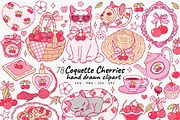 Coquette Cherries Clipart Bundle, a Seasonal Illustration by TitaLivingArt (Thumbnail 1 of 10)